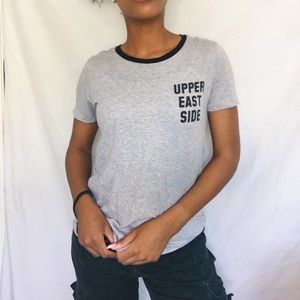 GRAY NEW YORK COTTON SHORT SLEEVE SHIRT